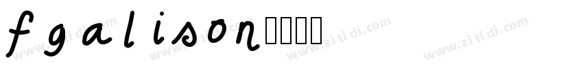 fg alison字体转换
